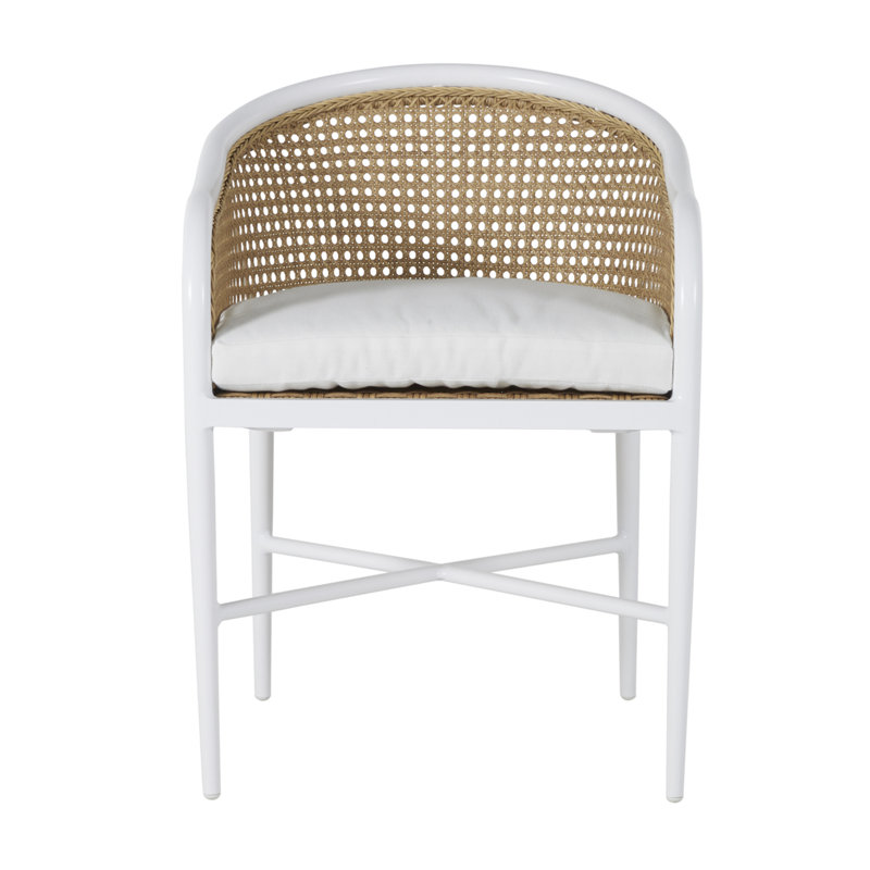 Havana Arm Chair, Chalk, No Welt, Natural White