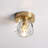 Munshi 1-Light 4.7" Crystal Flush Mount Ceiling Light-1669550096