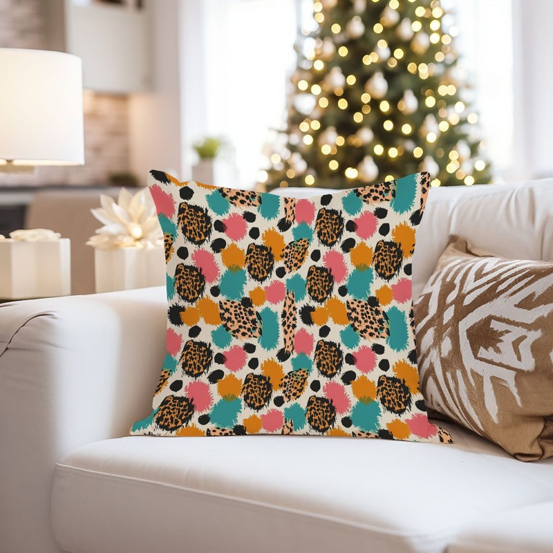 Animals Cheetah Animal Print Pattern VII Modern, 16"H x 16"W