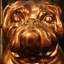 Ensemble de 2 serre-livres en résine Shar Pei en bronze antique-321278014