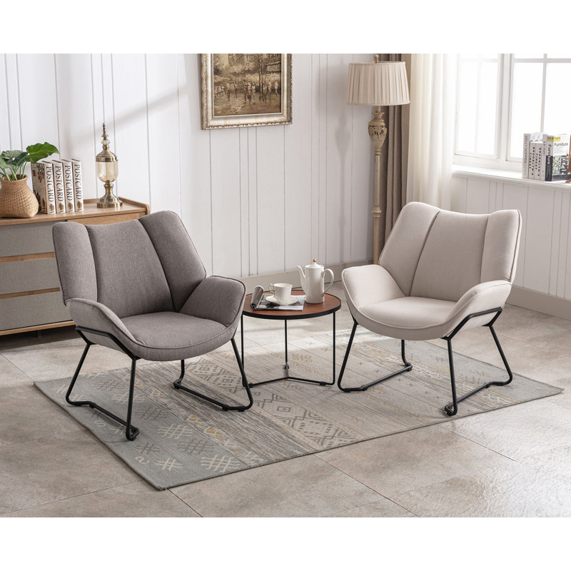 Sacoyia Upholstered Armchair, in Grey