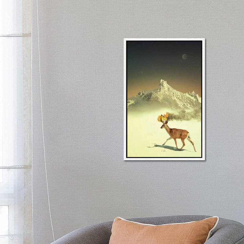 When She Awoke II by Rob Hakemo - Print on Canvas, 66.04 cm H x 45.72 cm W, White Framed