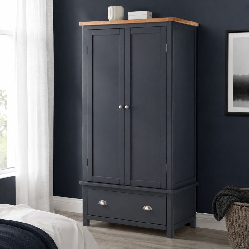 Sather 2 Door Solid + Manufactured Wood Wardrobe