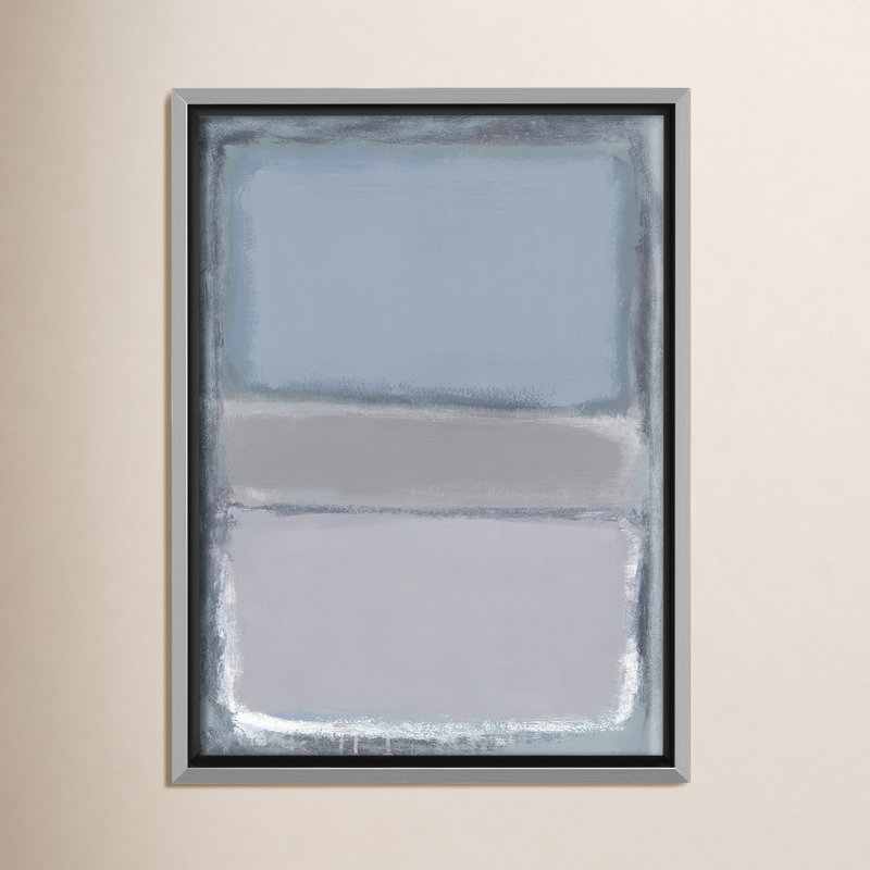 Thora Morning Dew 1 - cadre flottant, peinture sur toile, H 16 po x l 12 po x P 2 po, Argent argent