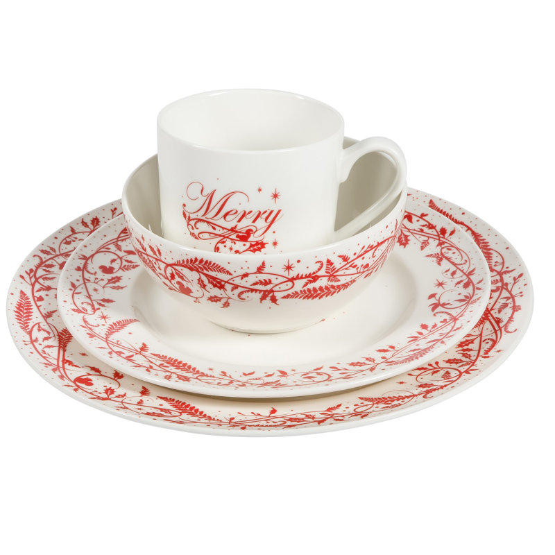 Service de table en porcelaine 16 pièces Martha Stewart