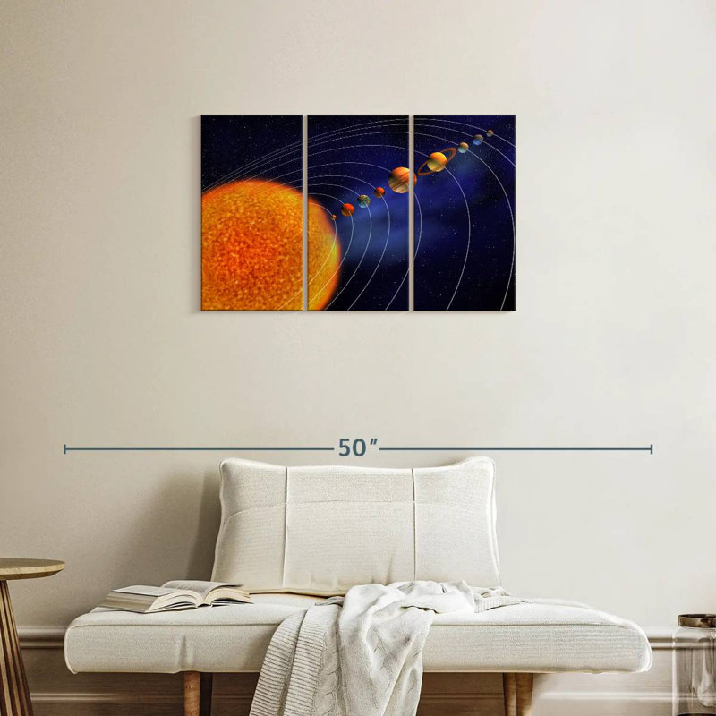 Solar System Planetary Orbit, 20" H x 33" W