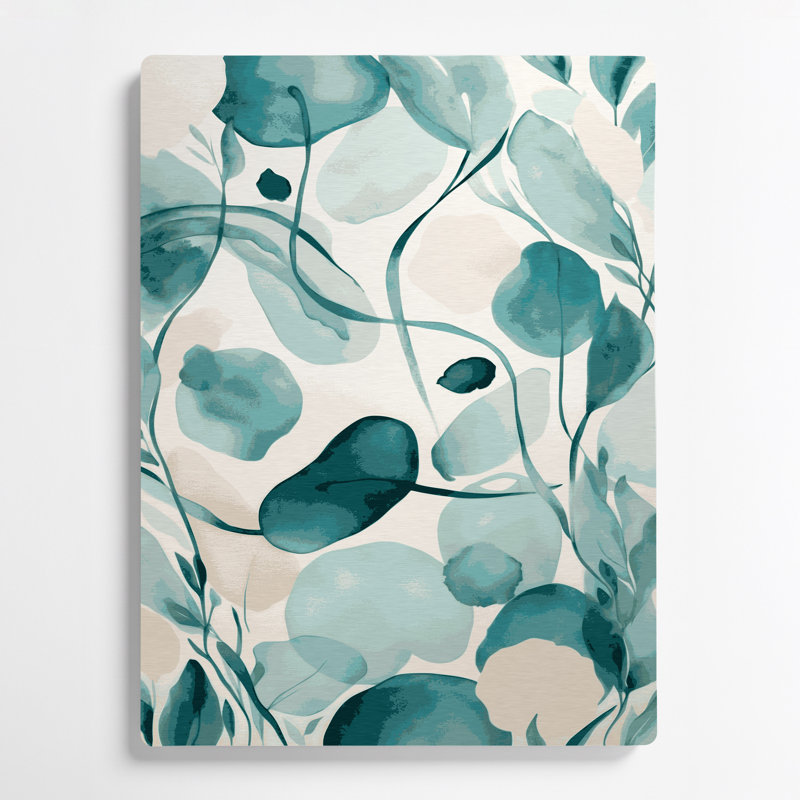 Abstrait aquarelle 12, art mural en métal beige, H 11 po x l 14 po