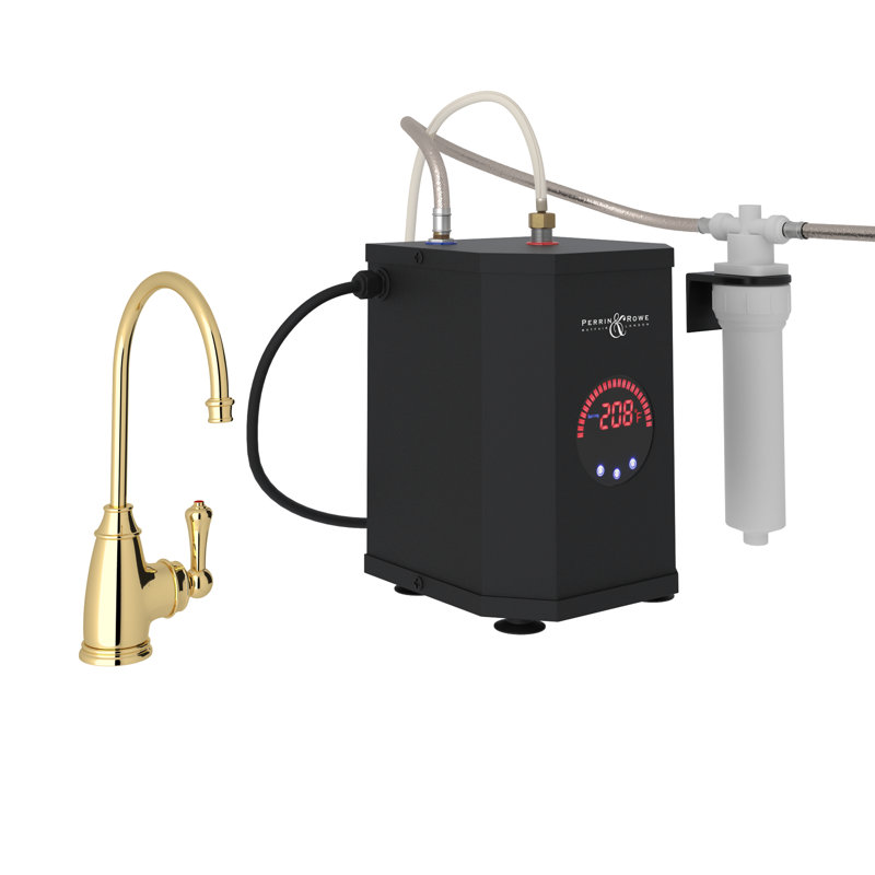 San Julio® Hot Water Dispenser, With Tank and Filter Kit, Unlacquered Brass