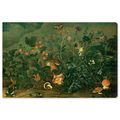 «Strawberries and a Cricket», art mural rétro sur toile par Art Remedy