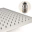 Système de pomme de douche à pluie 12 po à fixation murale en nickel brossé - Récréation pluviale naturelle, Fente de sortie autonettoyante, Doublage de tuyau American Standard, Ouverture, Accordance