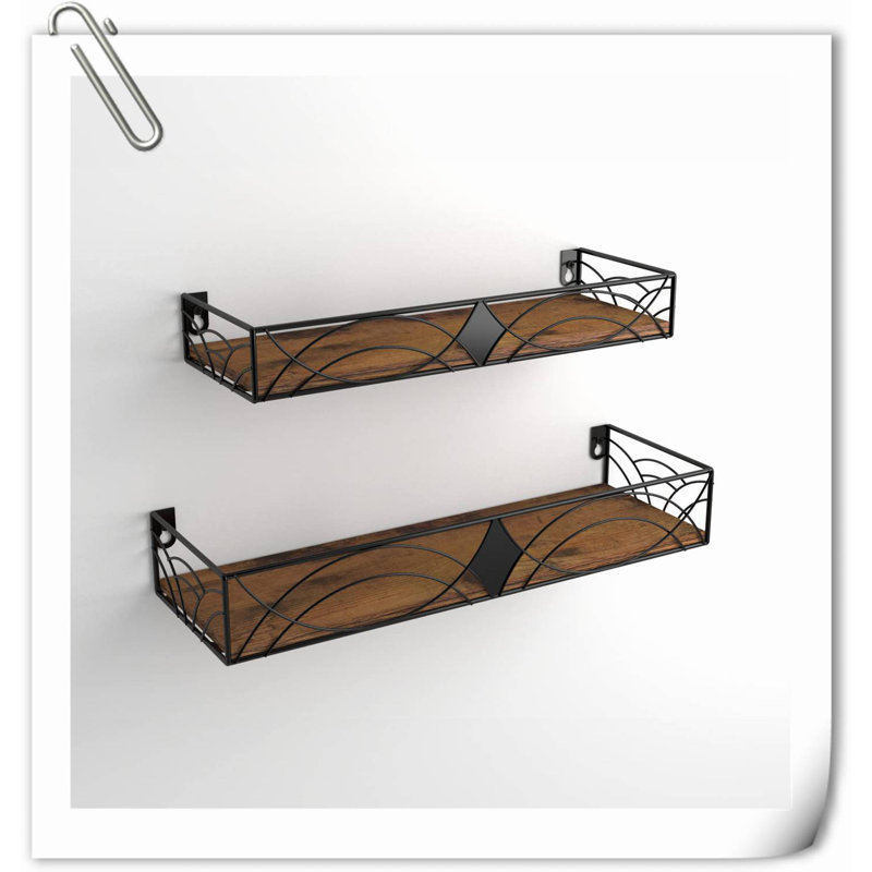 Tablette flottante en bois 2 pièces Kaitlynmarie