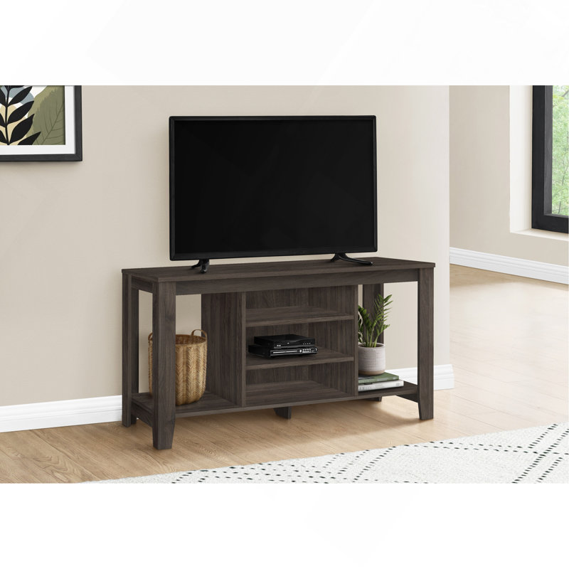 Meuble télé 48 po avec tablettes de rangement, idéal pour les petits espaces et la vie moderne