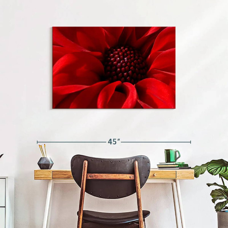 Harnek Red Flower Bloom, 24" H x 36" W