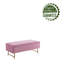 Banc de rangement en velours Mercer41 Helge avec pieds en métal doré-1565699615