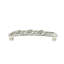 PORTLAND 5" C TO C PULL; DECORATED WITH SWAROVSKI® CRYSTALS; BURNISHED SILVER