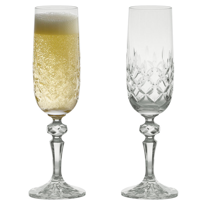Dorchester Champagne Flutes Fully Cut