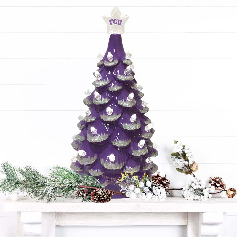 Arbre en céramique NCAA College Spirit, Tcu Horned Frogs