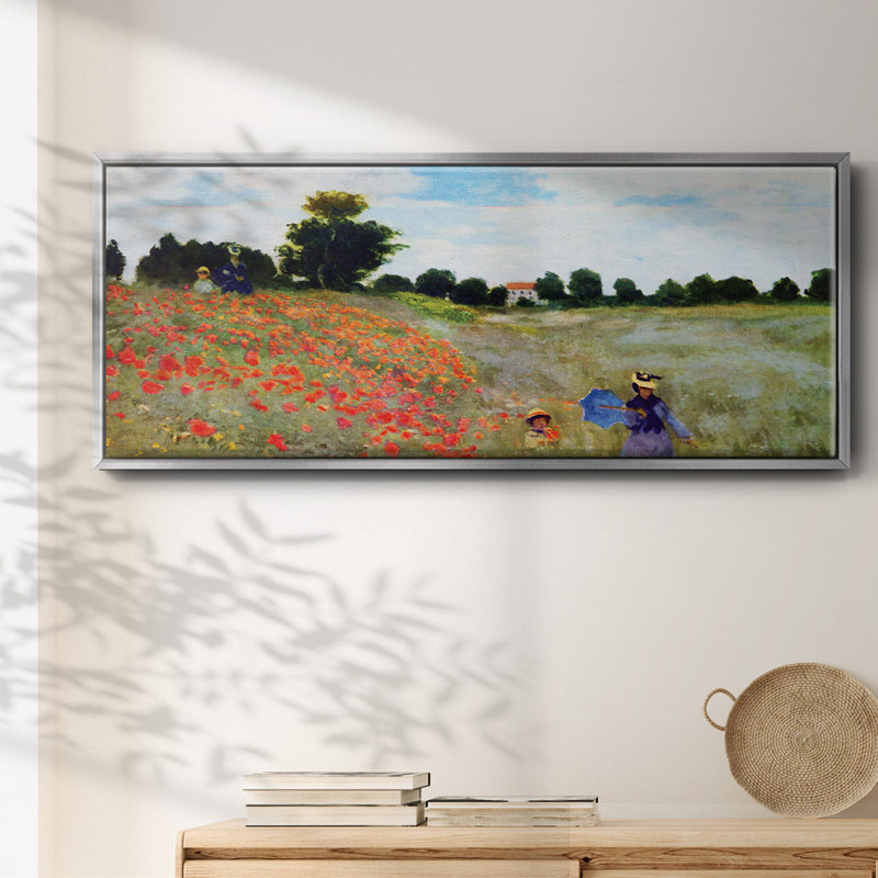 Poppies by Monet- Framed Canvas
