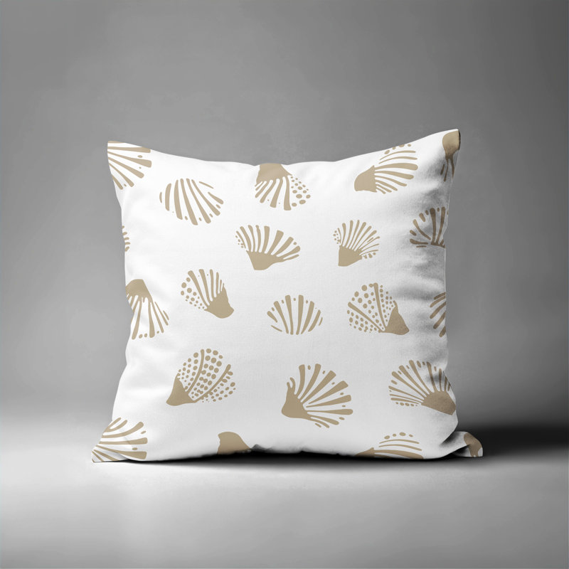 Barnon Reversible Throw Pillow, Beige, 16"H x 16"W