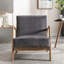 Chaise rembourrée en microfibre de style rétro-2021729987