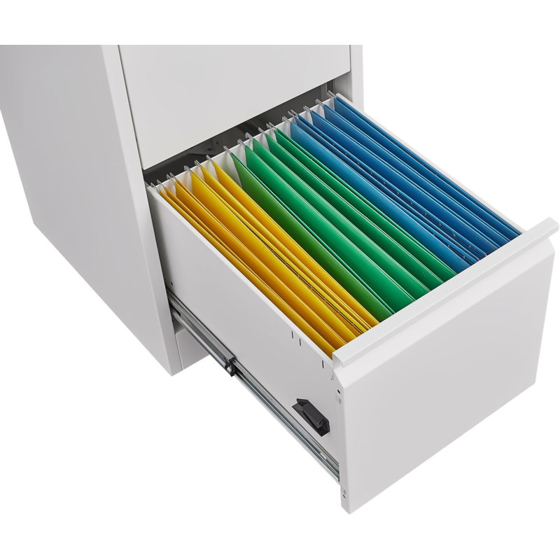 37cm Wide 3 -Drawer File Cabinet, White
