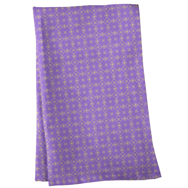 Serviette à thé à motif napperon Mcguigan, Sergé de coton, Mauve clair