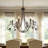 6-Light Dimmable Steel Candle Style Chandelier