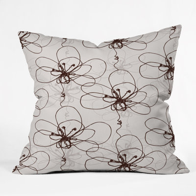 Tonal Floral Throw Pillow