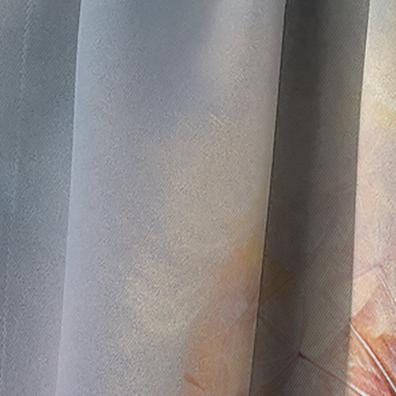 Rideau occultant mauve en velours mauve à motif romantique Dandelion III, L 52 po x L 84 po