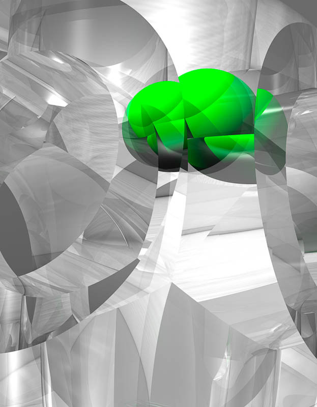 « eclated green » par scott j. menaul, impression sur toile tendue, H 24 po x l 16 po