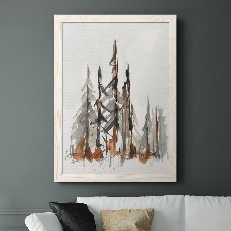 Rustic Evergreen II, reproduction d'art sur toile, Blanc, H 37,5 po x l 27,5 po x P 1 po