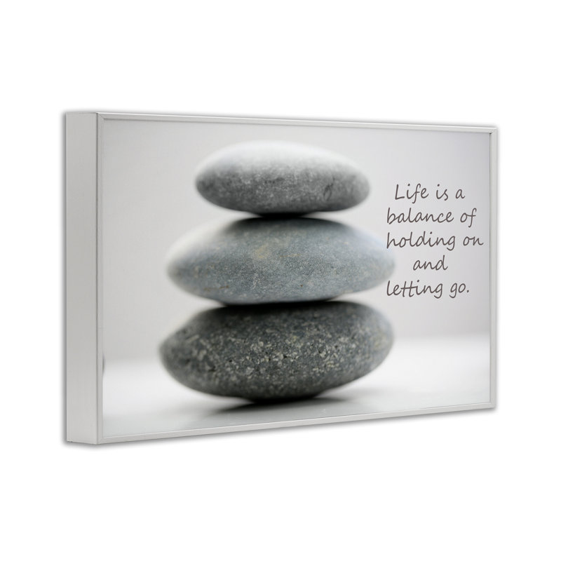 «Life Is A Balance Stones», estampe numérique, design par Sandro De Carvalho, H 12 po x l 18 po