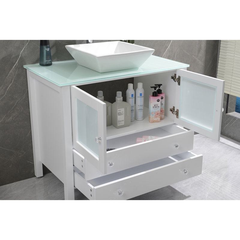 Ensemble de meuble-lavabo simple 36 po Cayse, Blanc