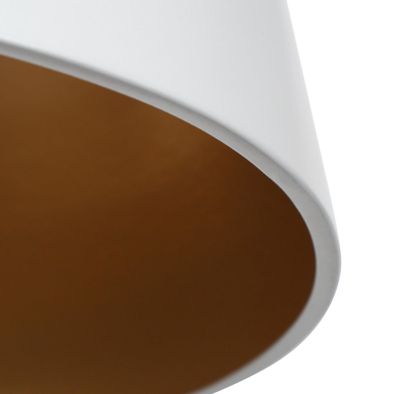 Luminaire suspendu tambour 1 lumière Cozine, Blanc