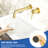 Bathroom Sink Wall Mount Faucet, Brushed Gold, Right Handle Location, Rust- Coating Gold Tap, Single 2 Holes, 8.36 In. Width, Structure-121628911