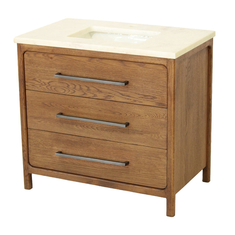 Freestanding Standard With Marble Top, 36
