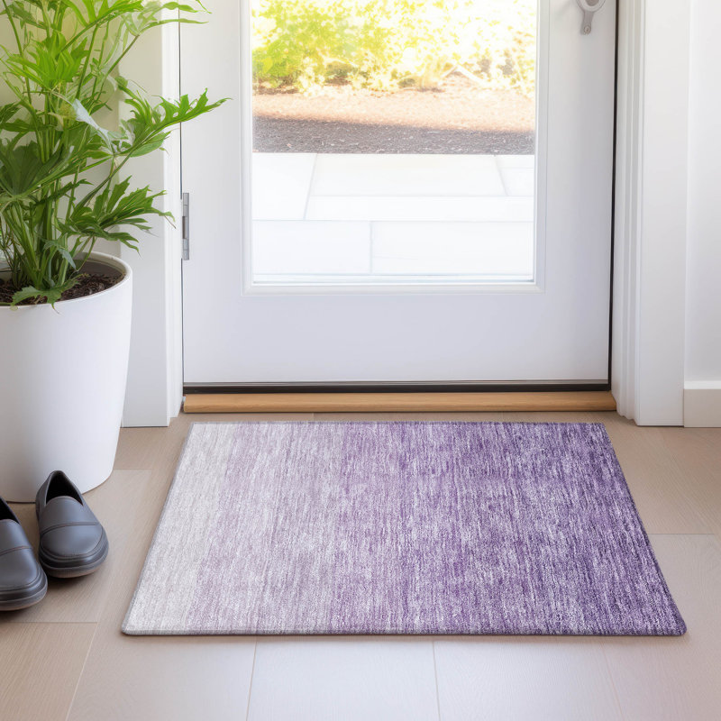 Premium Machine Washable Prisco Purple Rug, Rectangle 1'8" x 2'6"