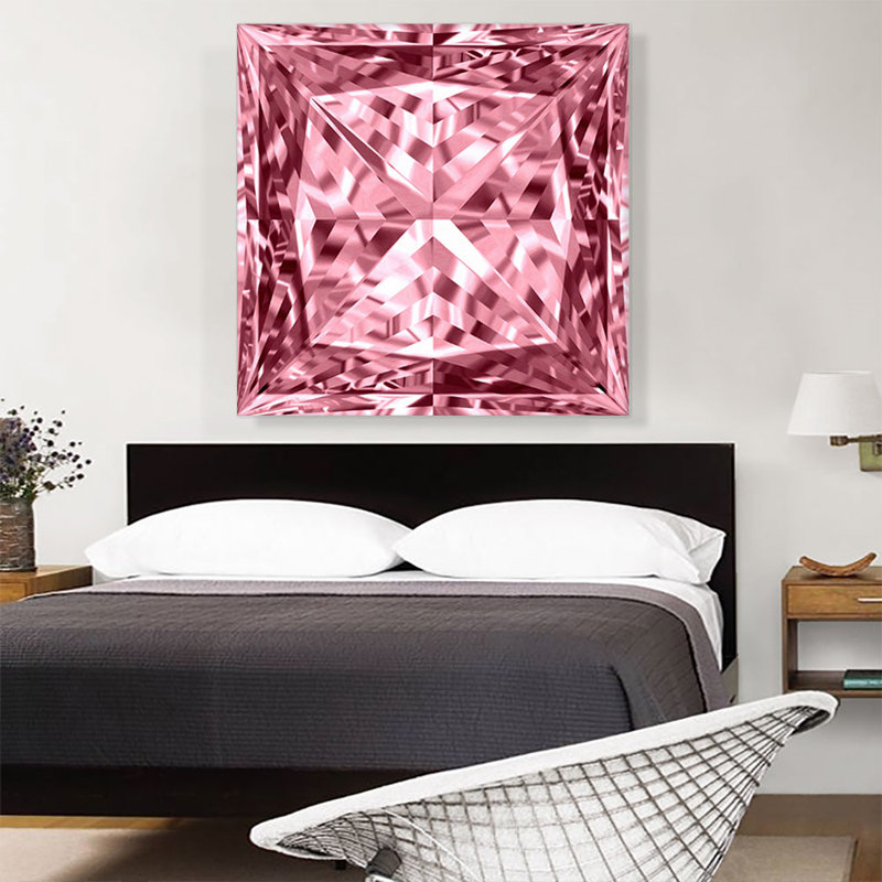 «Pink Princess», impression sur toile tendue, H 36 po x l 36 po x 1,5 po