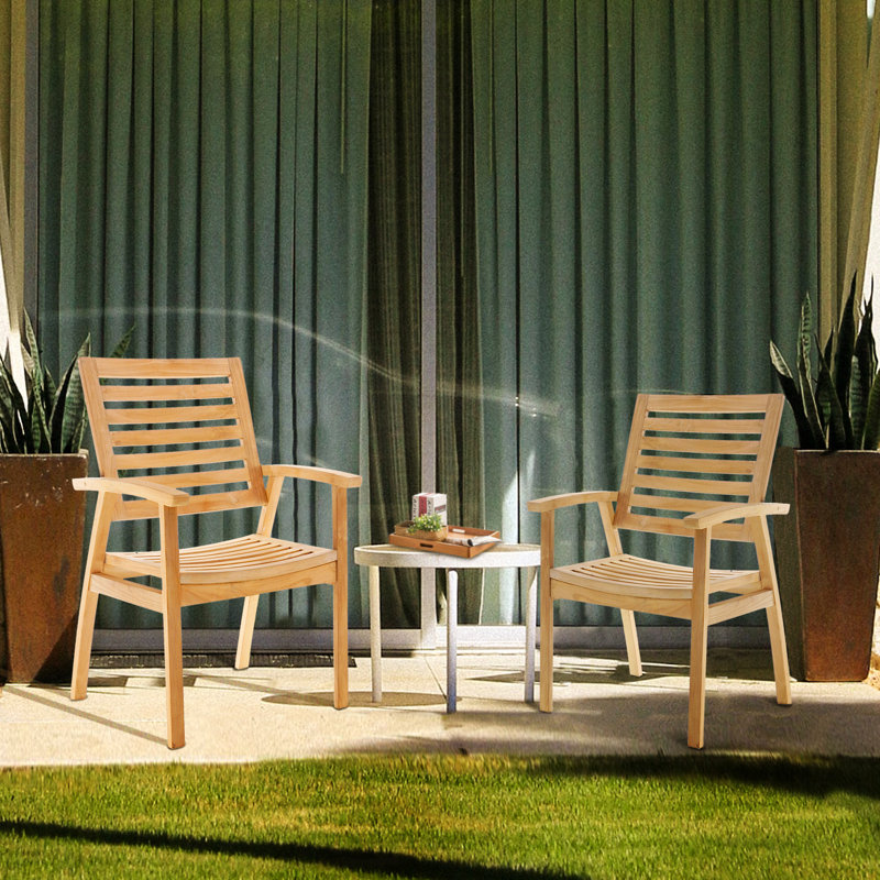 Kasandra Outdoor Teak Dining Armchair