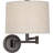 Swing-Arm Wall Sconce Bedside Lamp Light Fixture With Open Weave Linen Shade - Adjustable Hi-Lo Switch - Perfect For Any Space - UL Listed - 100W Max - 120V-109778571-109778570
