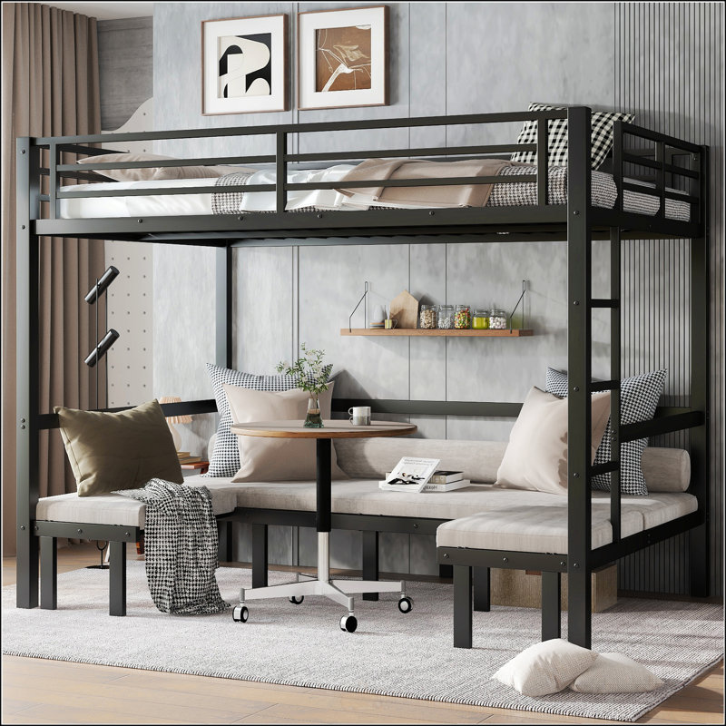  Pull-Out Metal Bunk Bed, Queen