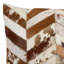 Coussin décoratif en cuir de vache brun et blanc cassé 12 "X 20"