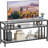 65" Farmhouse TV Stand for TVs up to 75", Entertainment Center with Open Shelves & Metal Frame-2076480235