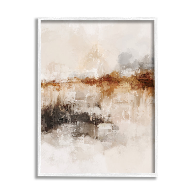 Atmospherique brun et beige par Ros Ruseva, H 14 po x l 11 po x P 1,5 po, Estampe numérique Farmhouse