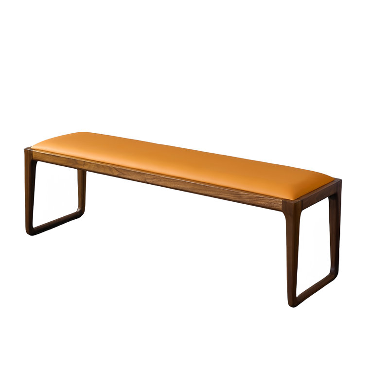 Banc rembourré Shaylen, Orange