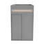 Lit mezzanine simple gris avec placards, bureau et armoire 2 pour la maison-990234632-990234639