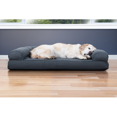 Quilted Orthopedic Bolster Sofa Pet Bed