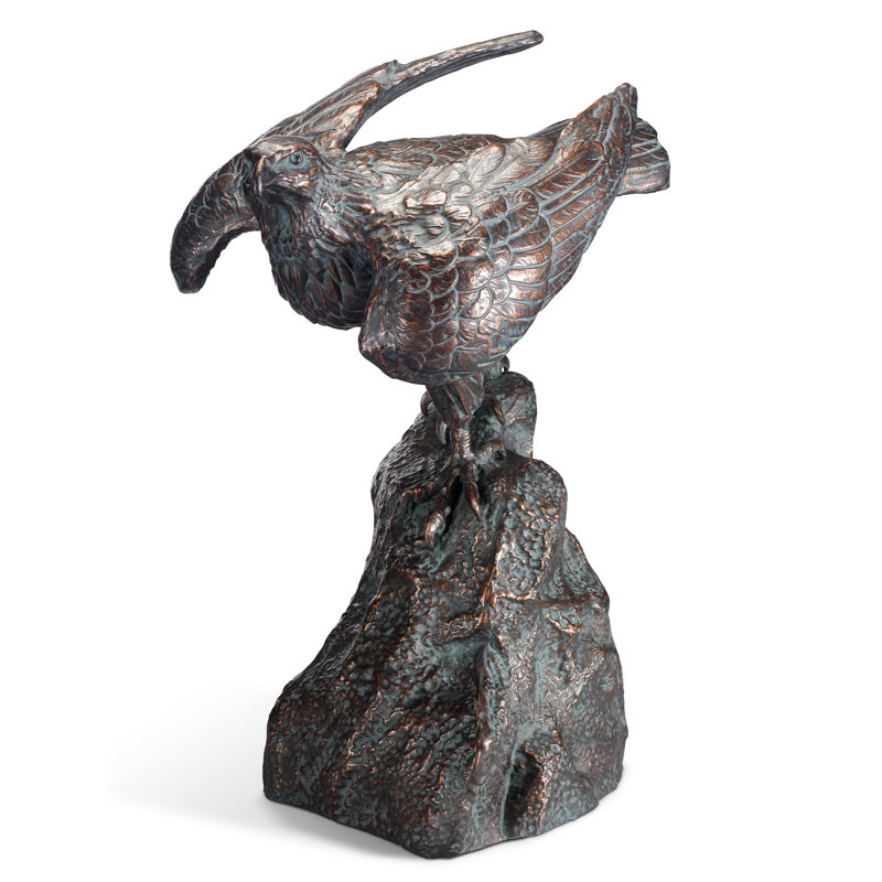Perching Hawk Sculpture
