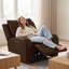 Très grand fauteuil inclinable électrique en similicuir de 48,5 po avec repose-tête réglable-997284779