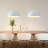 2-Light 16 Inch White Dome Pendant Light for Kitchen Island, Dining Room-115827987